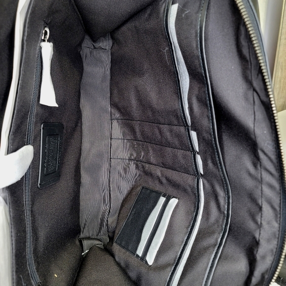 😘 NWT Coach 2 SET Laptop Bag Briefcase Wallet Designer Signature Embossed - Picture 10 of 14